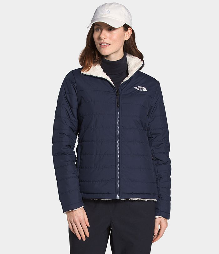 Casaca De Pluma The North Face Mujer Mossbud Insulated Reversible Azul Marino/Blancas - Peru 83416GDMW